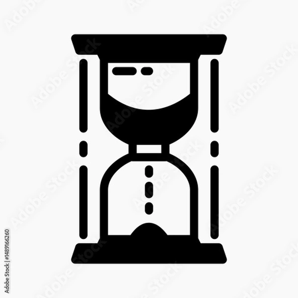 Obraz Design Illustration graphic of Hourglass icon with glyph style. Suitable for UI, mobile design, web design, etc.