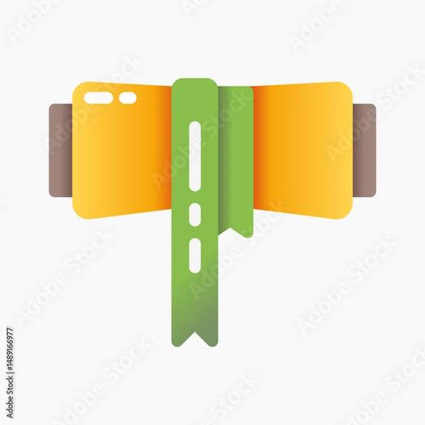 Obraz Design Illustration graphic of Ancient Scroll icon with gradient style. Suitable for UI, mobile design, web design, etc.