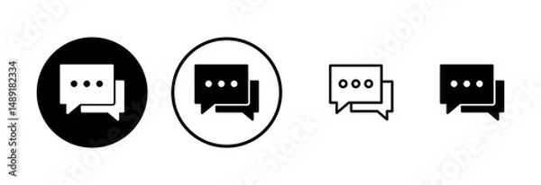 Obraz Chat icon logo design. speech bubble sign and symbol. comment icon. message