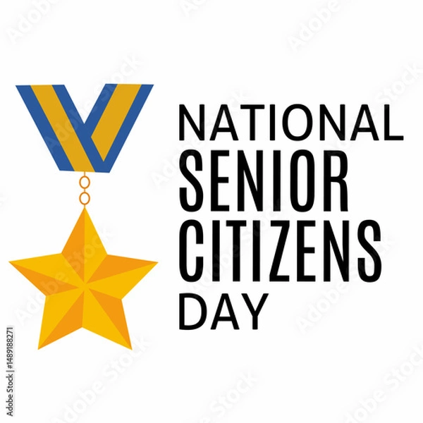 Obraz International Senior Citizens Day Banner Template.suitable for any senior citizen day event in the world