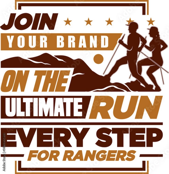 Obraz  Happy Ranger running badge.