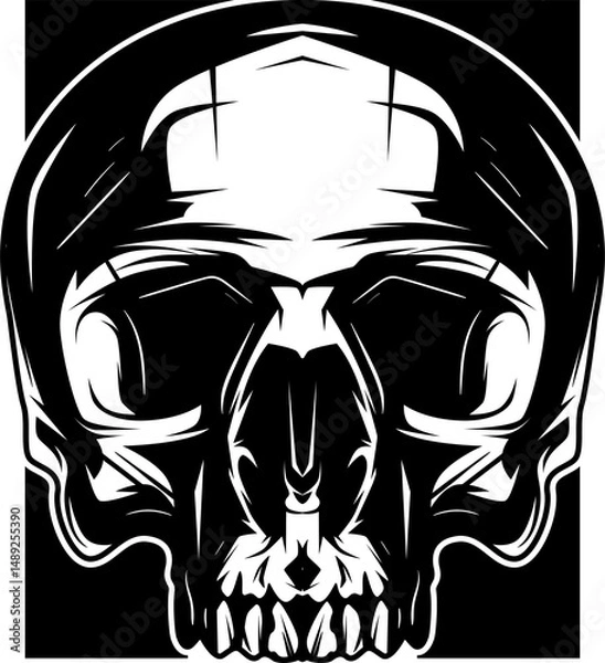 Obraz Skull bizzare black and white