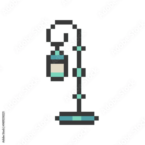 Obraz street lamp retro pixel art