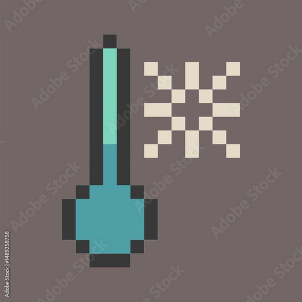 Obraz thermometer tool measure pixel art
