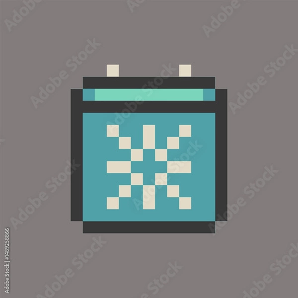 Obraz calendar date time pixel art