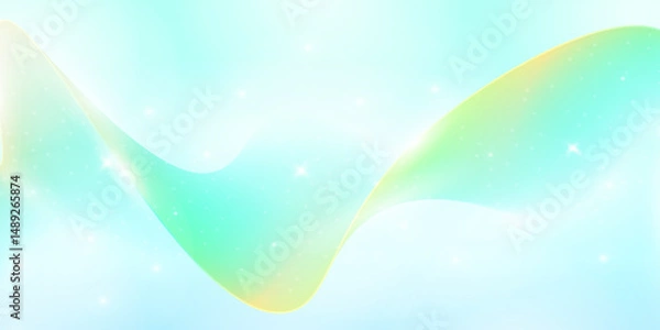 Fototapeta Elevate your design with this dreamy, pastel wave background, perfect for elegant, modern visuals
