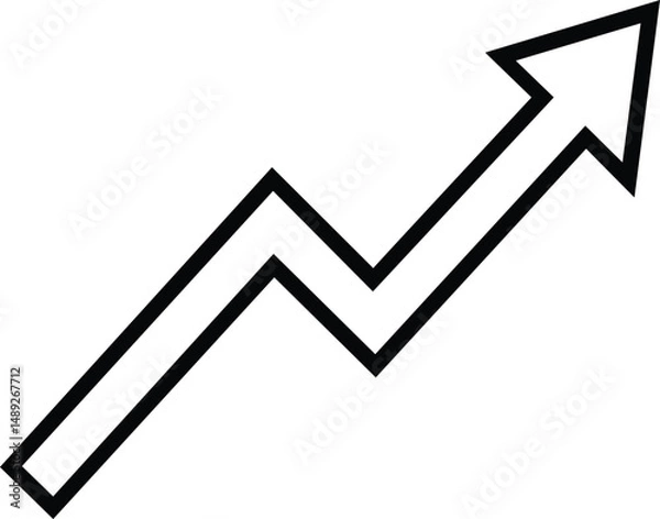 Fototapeta chart arrow icon with white background