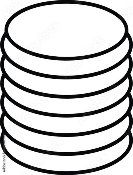 Fototapeta stack of coins icon on white background