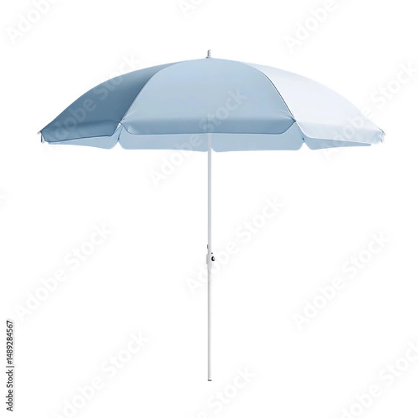Obraz Elegant Lightweight Beach Umbrella with a Refined Handle Isolated on Transparent Background