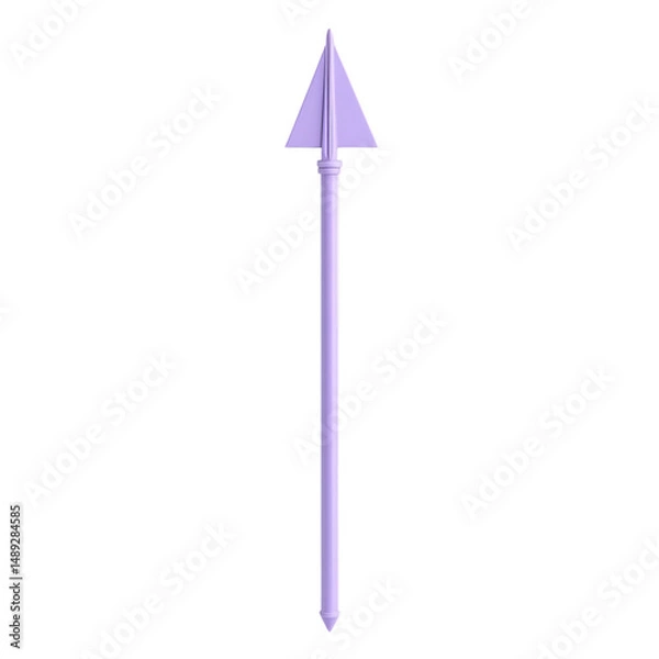 Obraz Minimal Arrow with Elegant Simplicity in Light Lave Isolated on Transparent Background