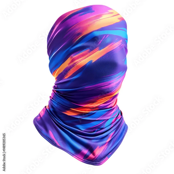 Obraz Trendy Cooling Wrap with Futuristic Digital Pattern Isolated on Transparent Background