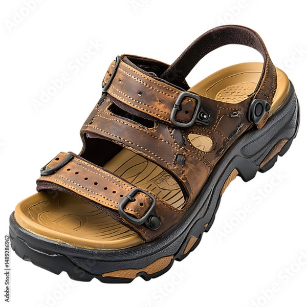 Obraz Rugged Water Resistant Sandals with Robust Design Isolated on Transparent Background