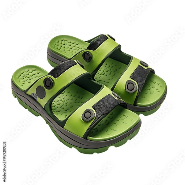 Obraz High Performance Water Resistant Sandals with Advan Isolated on Transparent Background