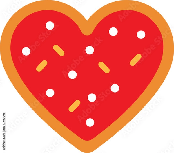 Obraz red heart on a red background