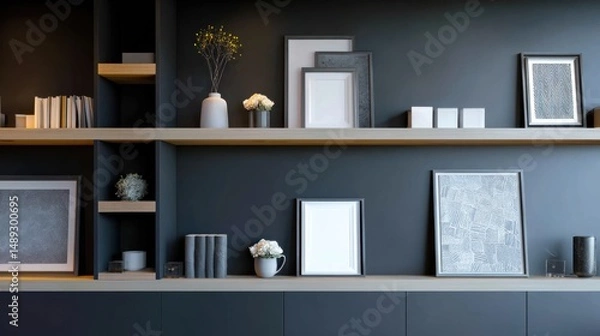 Fototapeta Elegant Zoom Virtual Background For Professional Online Meetings And Workspaces