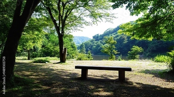 Obraz bench in the park