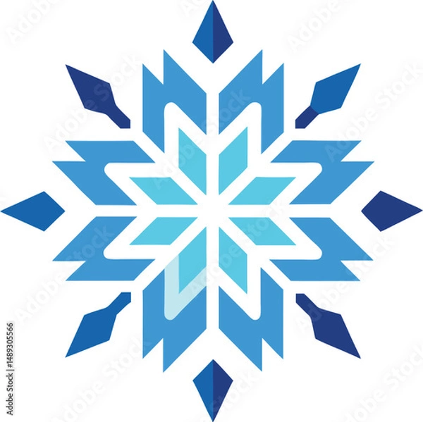 Fototapeta snowflake vector illustration