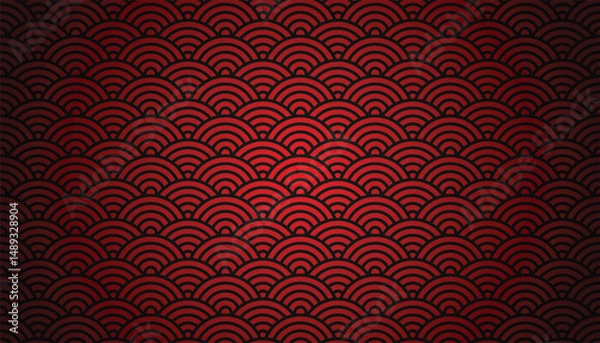 Fototapeta editable red pattern vector background with modern style