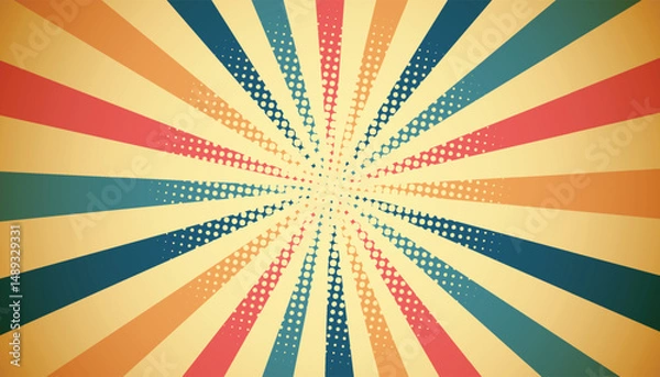 Fototapeta editable retro vector background with modern style