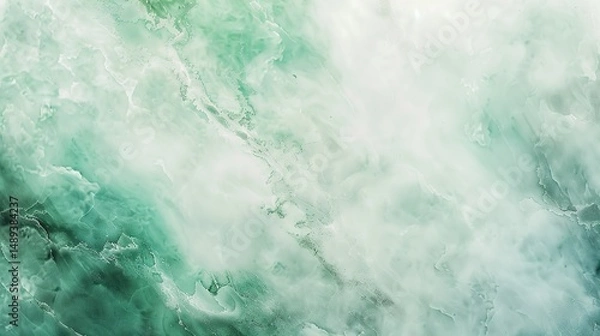 Fototapeta Close-up view of natural green marble stone texture displaying rich veining, organic patterns, and earthy tones, ideal for sustainable interior design, eco-friendly architectural projects