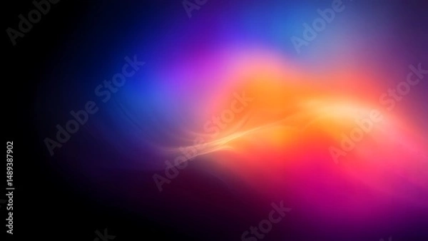 Fototapeta A captivating abstract artwork showcasing a mesmerizing blend of vibrant colors and soft light perfect for backgrounds websites or design projects featuring dynamic hues and ethereal illumination.
