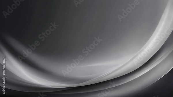 Fototapeta Elegant flowing ribbons gracefully cascade across a subtle gray backdrop creating a sophisticated and visually appealing design perfect for backgrounds websites invitations and more