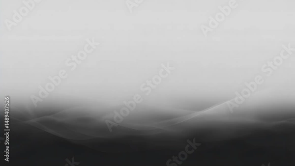 Obraz Abstract Smoke Landscape a captivating monochrome art piece depicting ethereal clouds, offering a serene, minimalistic look with evocative shades and textures.