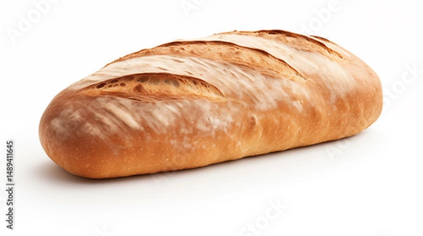 Obraz A Loaf bread isolated on white background, Product of wheat.