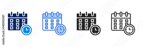 Fototapeta Schedule  Icon Set Different Style Collection 