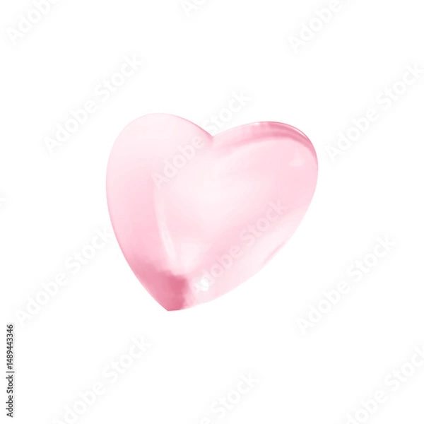 Obraz Pink 3d heart shape