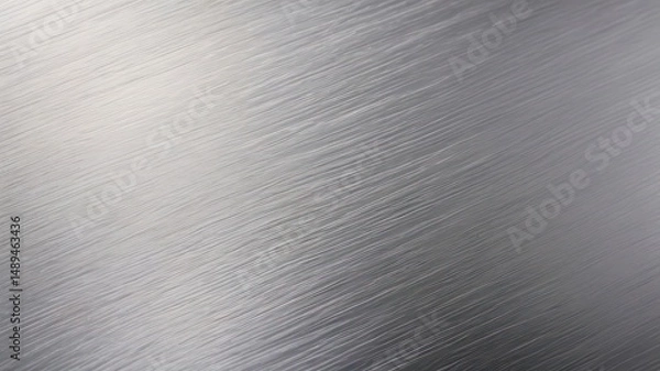 Fototapeta High-resolution image of brushed metal texture with subtle diagonal lines