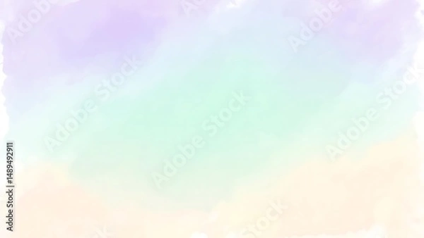 Obraz Dreamlike Pastel Watercolor Wash Background Perfect for Airy Designs and Artistic Projects Featuring Soft Hues and a Delicate Texture