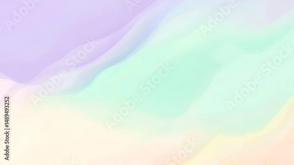 Obraz Serene Pastel Waves Gradient Background Perfect for Website Design or Digital Art Projects showcasing tranquil ocean hues and soft color transitions