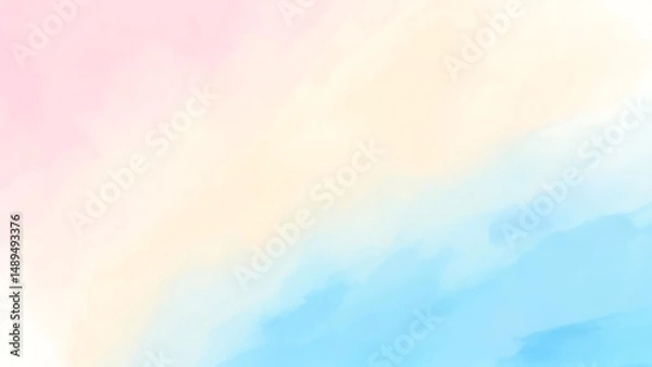 Obraz A captivating pastel-colored watercolor gradient effect background perfect for designs needing a soft and dreamy aesthetic ideal for websites presentations and artistic projects.