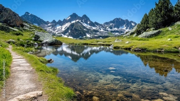 Fototapeta Serene Mountain Lake Reflection