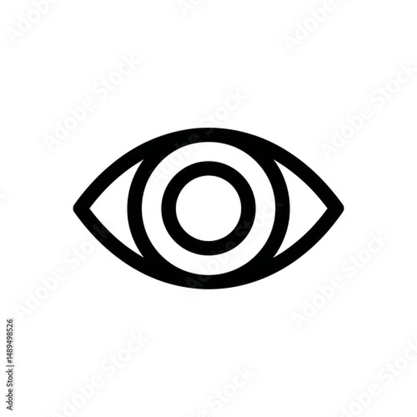 Obraz Black eye visualizes focus with concentric circles design plain