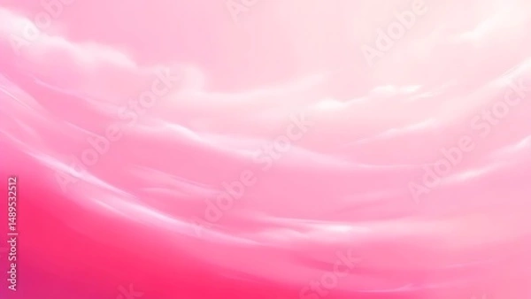 Obraz Pink Sky with Clouds Dreamy abstract of pink clouds across the sky. a soft, light, dreamy mood.