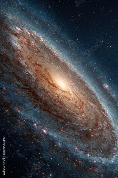 Obraz Milky Way Galaxy with planets, space and astronomy background.