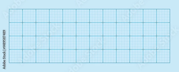Fototapeta Blueprint grid background in blue tone with fine graph lines. Clean pattern for tech, office, or educational design projects.