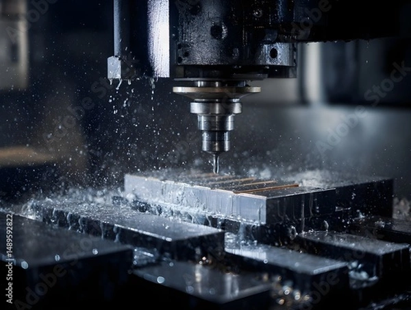 Fototapeta Boost Industrial Efficiency with Precision Drilling Machine Insights Captured in Stunning High-definition Telephoto Shot Today