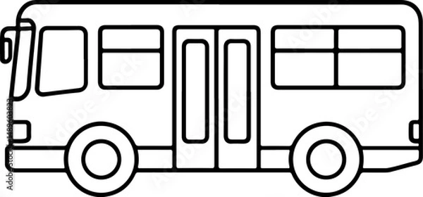 Fototapeta 버스 색칠도안
