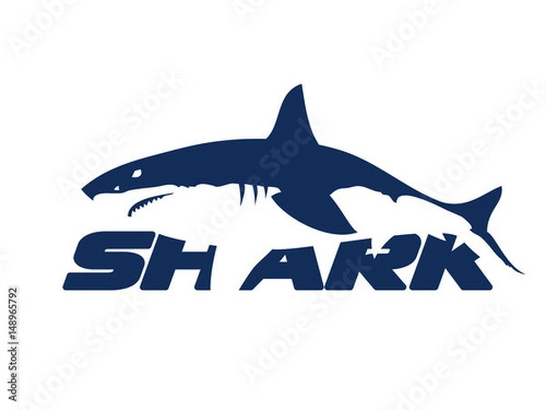 Obraz Great White Shark Logo Ilustration
