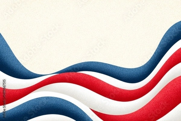 Fototapeta A minimalist poster design for Independence Day featuring bold tricolor elements
