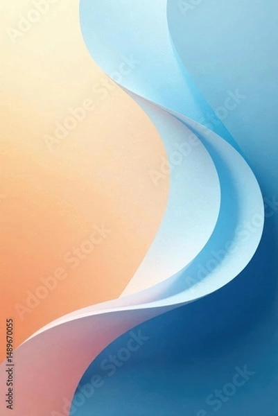 Fototapeta Abstract Pastel Paper Swirls A Serene Composition of Curving Layers and Soft Hues