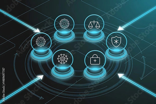 Fototapeta AI and Law – The Future of Legal Intelligence and Automated Legal Solutions, AI in law, legal intelligence, artificial intelligence legal tech, future of law, legal automation, AI legal assistant, 

