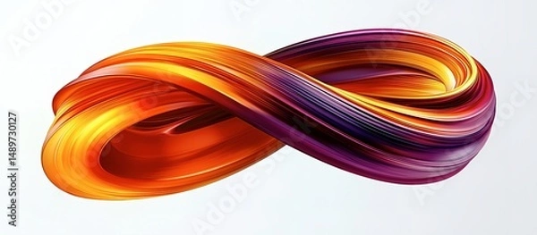 Fototapeta Vibrant, dynamic abstract infinity symbol design