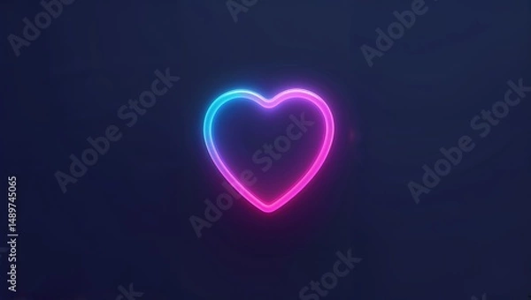 Fototapeta Neon puff paint glowing in the dark on plain dark background