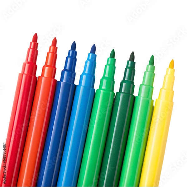 Obraz colored pencils isolated on white background
