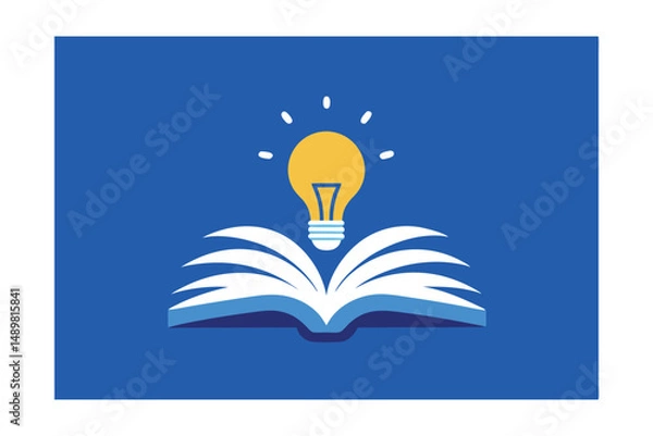 Obraz open book with light bulb
