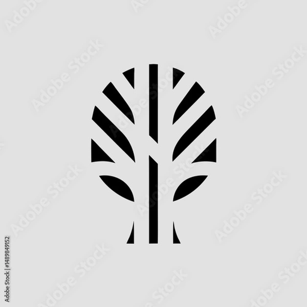 Fototapeta Professional tree logo design isolated on white background